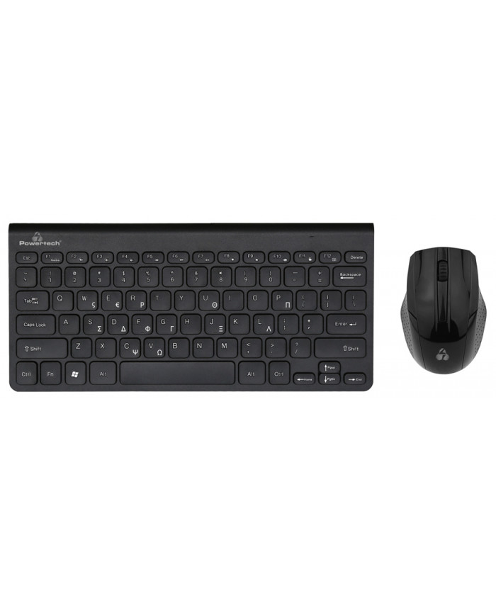 POWERTECH set ποντίκι & πληκτρολόγιο PT-940, ασύρματο, 1200dpi, μαύρο