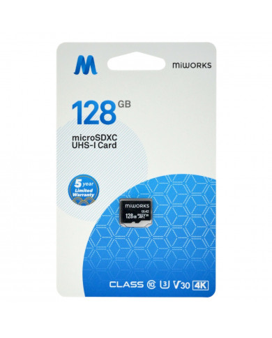 Κάρτα Μνήμης MiWorks MicroSDXC 128GB Class 10 UHS-I U3