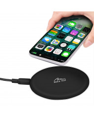 Wireless Fast Charge Pad Media-Tech MT6272 5V 1A 10W Μαύρο για Συμβατές Συσκευές με Qi
