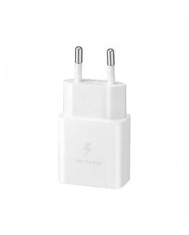 Φορτιστής Ταξιδίου Samsung Fast Charging Original 15W με Καλώδιο USB-C σε USB-C Λευκό Φορτιστής Ταξιδίου Samsung Fast Charging Original 15W με Καλώδιο USB-C σε USB-C Λευκό