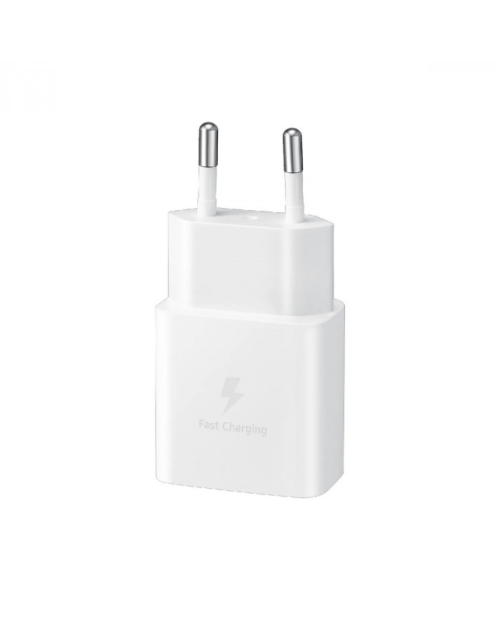 Φορτιστής Ταξιδίου Samsung Fast Charging Original 15W με Καλώδιο USB-C σε USB-C Λευκό