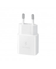Φορτιστής Ταξιδίου Samsung Fast Charging Original 15W με Καλώδιο USB-C σε USB-C Λευκό