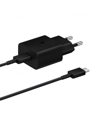 Φορτιστής Ταξιδίου Samsung Fast Charging Original 15W με Καλώδιο USB-C σε USB-C Μαύρο Φορτιστής Ταξιδίου Samsung Fast Charging Original 15W με Καλώδιο USB-C σε USB-C Μαύρο