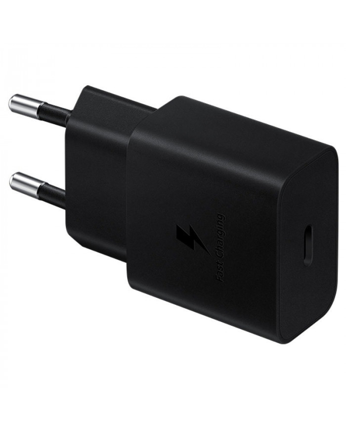 Φορτιστής Ταξιδίου Samsung Fast Charging Original 15W με Καλώδιο USB-C σε USB-C Μαύρο
