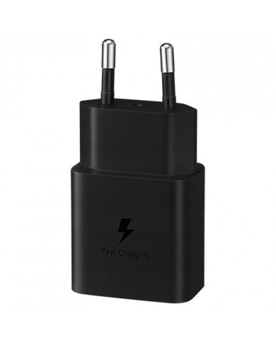 Φορτιστής Ταξιδίου Samsung Fast Charging Original 15W με Καλώδιο USB-C σε USB-C Μαύρο Φορτιστής Ταξιδίου Samsung Fast Charging Original 15W με Καλώδιο USB-C σε USB-C Μαύρο