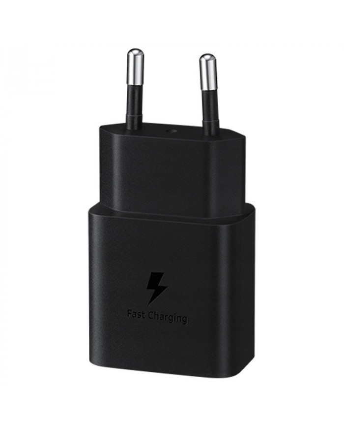 Φορτιστής Ταξιδίου Samsung Fast Charging Original 15W με Καλώδιο USB-C σε USB-C Μαύρο