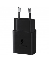 Φορτιστής Ταξιδίου Samsung Fast Charging Original 15W με Καλώδιο USB-C σε USB-C Μαύρο