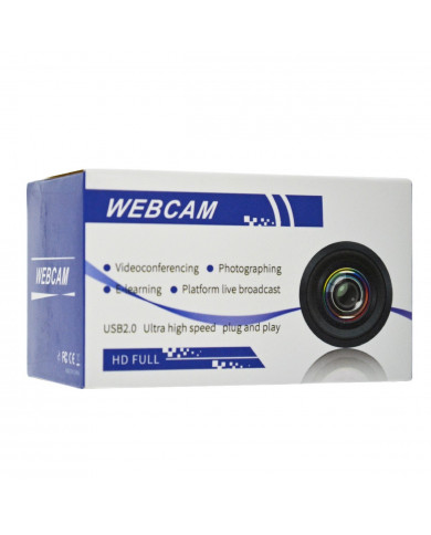 USB Webcam Mobilis PC01-2 Full HD 1080P 2560X1440 με Ενσωματωμένο Μικρόφωνο και Εστίαση 20mm. Μαύρη USB Webcam Mobilis PC01-2 Full HD 1080P 2560X1440 με Ενσωματωμένο Μικρόφωνο και Εστίαση 20mm. Μαύρη