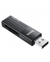 Αναγνώστης Κάρτας Μνήμης Hoco HB20 Mindful 2 σε 1 USB 2.0 έως 480Mbps και 2TB για Micro SD και SD Μαύρος Αναγνώστης Κάρτας Μνήμης Hoco HB20 Mindful 2 σε 1 USB 2.0 έως 480Mbps και 2TB για Micro SD και SD Μαύρος