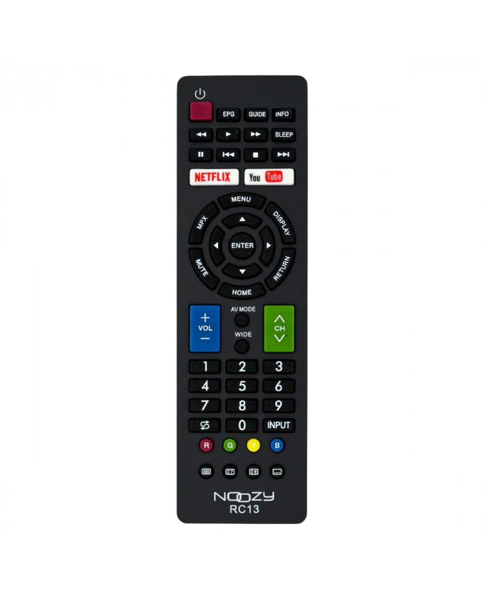 Τηλεχειριστήριο Noozy RC13 για Τηλεοράσεις Sharp Άμεσης Αντικατάστασης χωρίς Προγραμματισμό