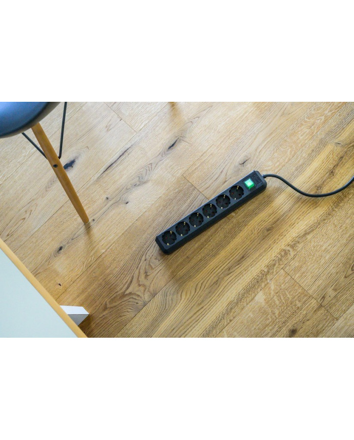 Πολύπριζο Brennenstuhl με 6 Θύρες Εισαγωγής Σούκο και Διακόπτη On/Off Καλώδιο 1.4 μ IP20 Μαύρο