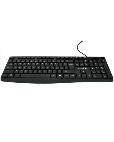 Πληκτρολόγιο Ενσύρματο iMICE K-818 USB, 104 Πλήκτρων. Αδιάβροχο και Αθόρυβο. Μαύρο