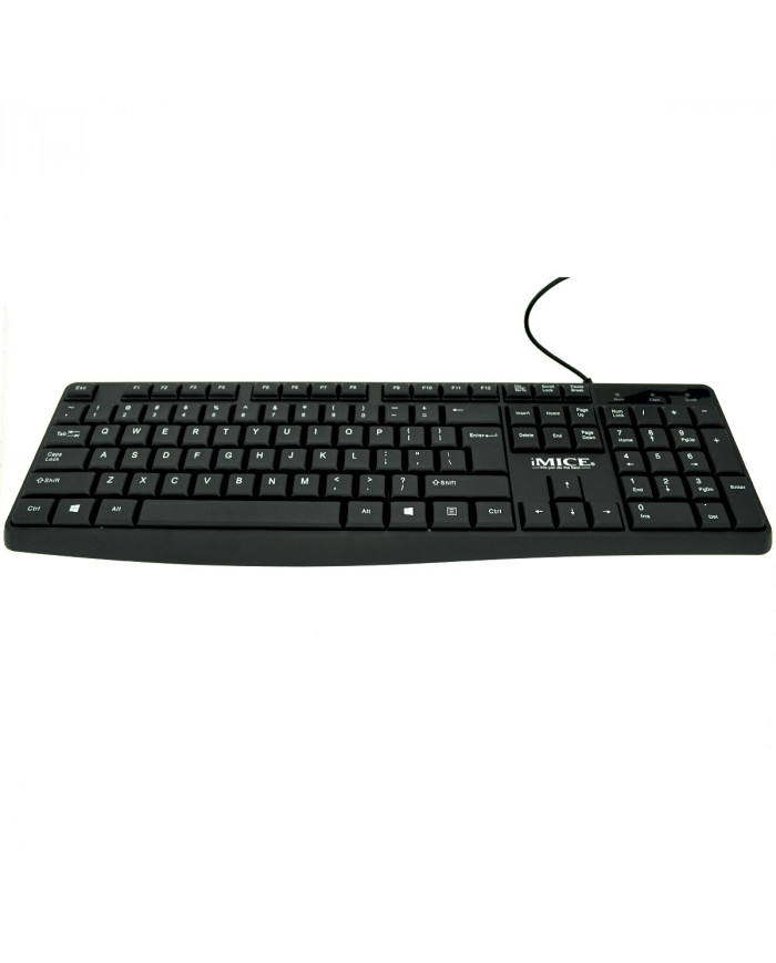 Πληκτρολόγιο Ενσύρματο iMICE K-818 USB, 104 Πλήκτρων. Αδιάβροχο και Αθόρυβο. Μαύρο