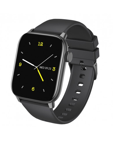Smartwatch Hoco Y3 IP68 IPS Screen 1.69" 2.5D Glass 220mAh Bluettoth V5.0 Silicon Band Μαύρο