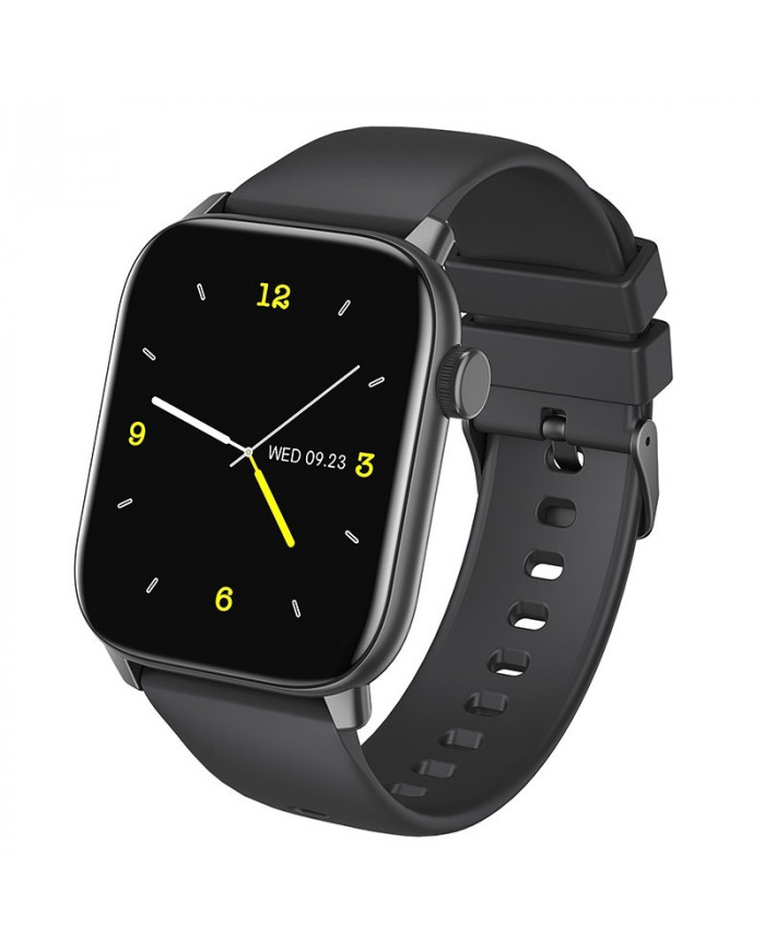 Smartwatch Hoco Y3 IP68 IPS Screen 1.69" 2.5D Glass 220mAh Bluettoth V5.0 Silicon Band Μαύρο
