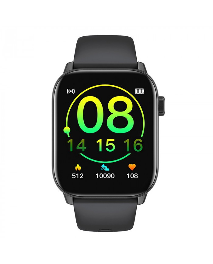 Smartwatch Hoco Y3 IP68 IPS Screen 1.69" 2.5D Glass 220mAh Bluettoth V5.0 Silicon Band Μαύρο