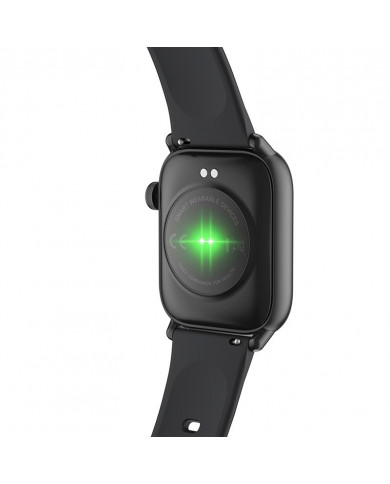 Smartwatch Hoco Y3 IP68 IPS Screen 1.69" 2.5D Glass 220mAh Bluettoth V5.0 Silicon Band Μαύρο