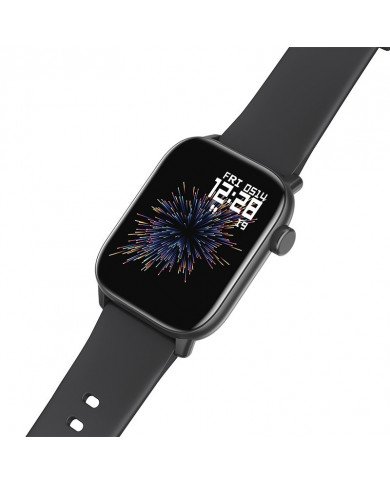 Smartwatch Hoco Y3 IP68 IPS Screen 1.69" 2.5D Glass 220mAh Bluettoth V5.0 Silicon Band Μαύρο