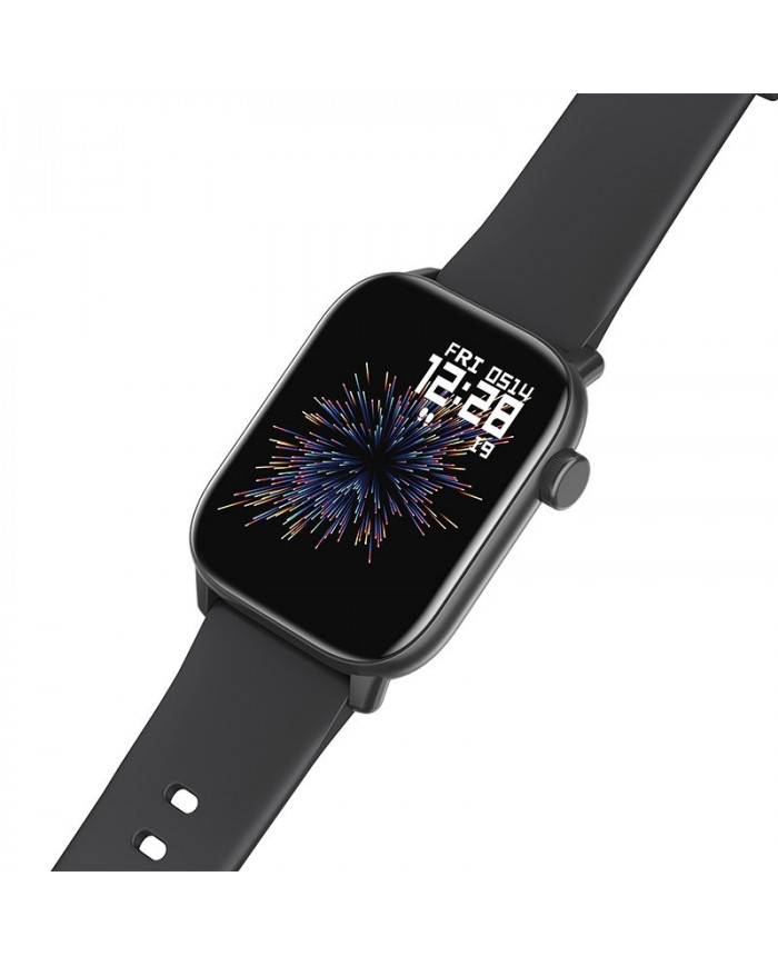 Smartwatch Hoco Y3 IP68 IPS Screen 1.69" 2.5D Glass 220mAh Bluettoth V5.0 Silicon Band Μαύρο