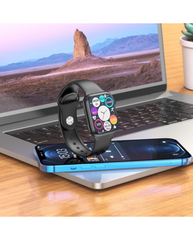 Smartwatch Hoco Y5 Pro IP68 Screen 1.85" TFT 240mAh v5.0 Silicon Band Μαύρο
