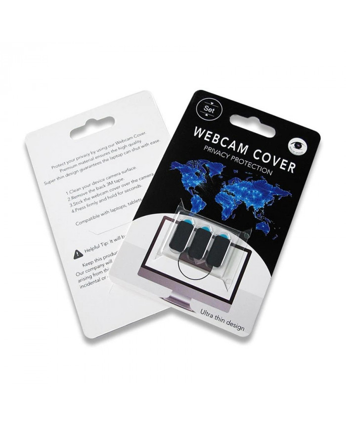 Κάλυμμα κάμερας universal, 3τμχ, μαύρο