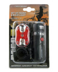 ESPERANZA σετ φωτισμού ποδηλάτου , εμπρός & πίσω, μαύρο