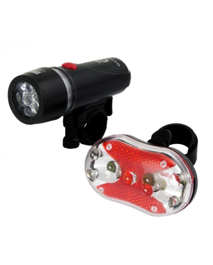 ESPERANZA σετ φωτισμού ποδηλάτου , εμπρός & πίσω, μαύρο