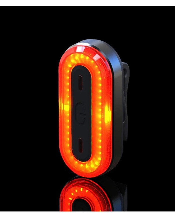 πίσθιος φωτισμός ποδηλάτου , επαναφορτιζόμενο, 400mAh, μαύρο