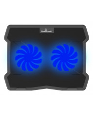 POWERTECH Βάση & ψύξη laptop PT-930, έως 15.6", 2x 125mm fan, LED, μαύρο