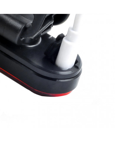 πίσθιος φωτισμός ποδηλάτου , επαναφορτιζόμενο, 400mAh, μαύρο