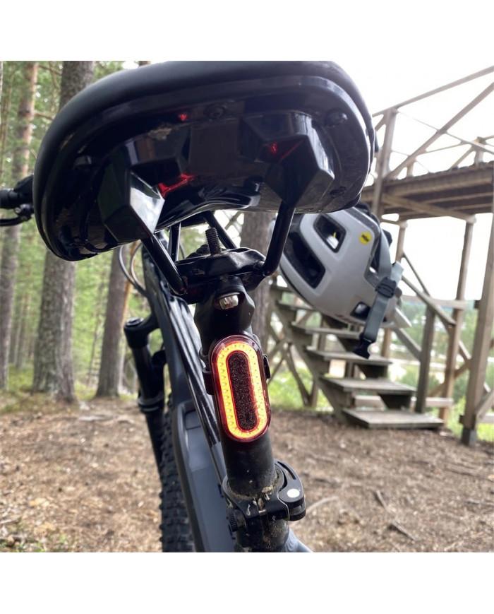 πίσθιος φωτισμός ποδηλάτου , επαναφορτιζόμενο, 400mAh, μαύρο