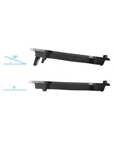 POWERTECH Βάση & ψύξη laptop PT-930, έως 15.6", 2x 125mm fan, LED, μαύρο