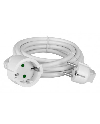 POWERTECH μπαλαντέζα ρεύματος , 1x schuko, 16A, 5m, λευκή