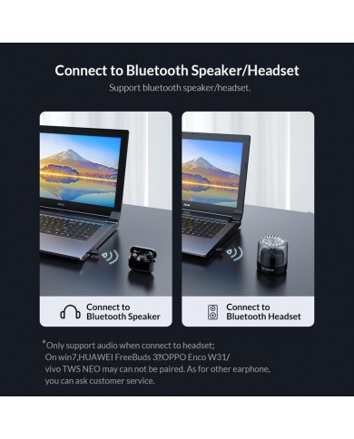 ORICO USB αντάπτορας Bluetooth 5.0 , μαύρος ORICO USB αντάπτορας Bluetooth 5.0 , μαύρος