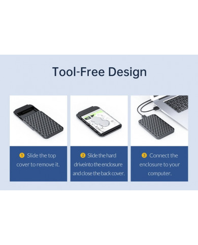 ORICO εξωτερική θήκη για 2.5" HDD , USB 3.0, 5Gbps, 4TB, λευκή