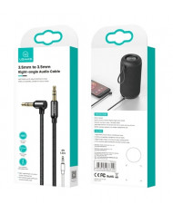USAMS καλώδιο ήχου 3.5mm , γωνιακό, 1.2m, μαύρο