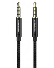 POWERTECH καλώδιο 3.5mm prime , AUX, 4 pin, copper, 1m, μαύρο
