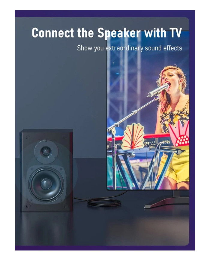 CABLETIME καλώδιο Toslink , gold plated, OD 4.0mm, 3m, μαύρο