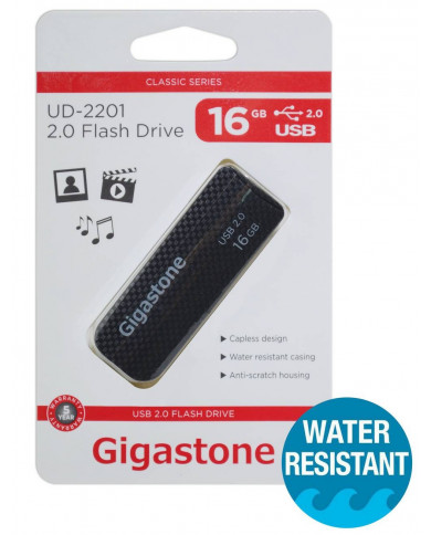 USB 2.0 Gigastone Flash Drive UD-2201 Traveler 16GB Μαύρο USB 2.0 Gigastone Flash Drive UD-2201 Traveler 16GB Μαύρο