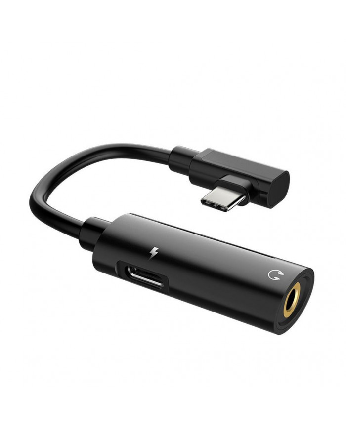Αντάπτορας Hoco LS19 2 σε 1 USB-C σε USB-C Θηλυκό και 3.5 mm 1.5A Θηλυκό Μαύρο Αντάπτορας Hoco LS19 2 σε 1 USB-C σε USB-C Θηλυκό και 3.5 mm 1.5A Θηλυκό Μαύρο