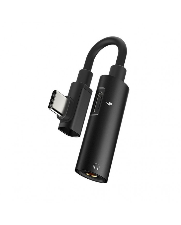 Αντάπτορας Hoco LS19 2 σε 1 USB-C σε USB-C Θηλυκό και 3.5 mm 1.5A Θηλυκό Μαύρο Αντάπτορας Hoco LS19 2 σε 1 USB-C σε USB-C Θηλυκό και 3.5 mm 1.5A Θηλυκό Μαύρο