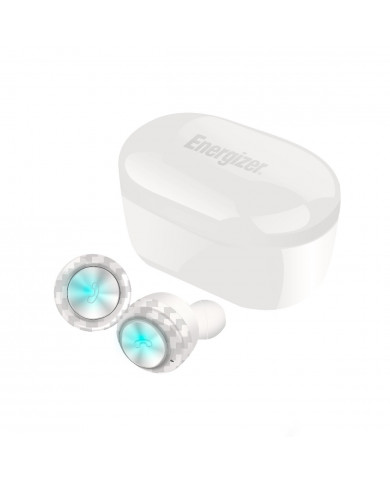 Bluetooth TWS Earphones Energizer UIX30WH V 5.0 Διάρκεια Μπαταρίας 4 Ώρες και Πλήκτρα Ελέγxου Λευκό