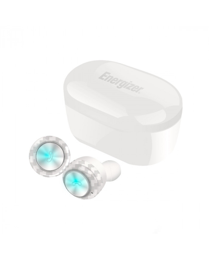 Bluetooth TWS Earphones Energizer UIX30WH V 5.0 Διάρκεια Μπαταρίας 4 Ώρες και Πλήκτρα Ελέγxου Λευκό