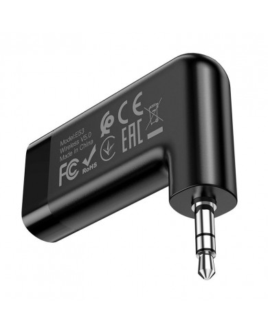 Wireless Transmitter Hoco E53 Dawn sound V.5.0 με Σύνδεση 3.5mm για Κλήσεις και Ακρόαση Μουσικής Μαύρο