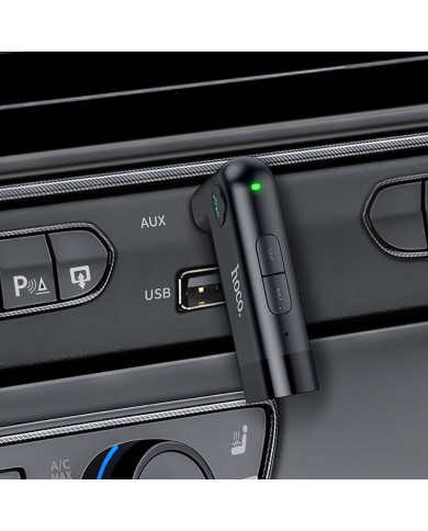 Wireless Transmitter Hoco E53 Dawn sound V.5.0 με Σύνδεση 3.5mm για Κλήσεις και Ακρόαση Μουσικής Μαύρο
