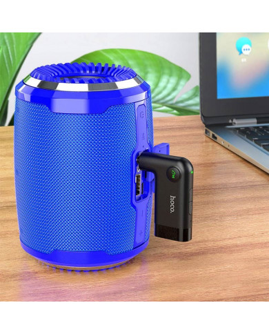 Wireless Transmitter Hoco E53 Dawn sound V.5.0 με Σύνδεση 3.5mm για Κλήσεις και Ακρόαση Μουσικής Μαύρο