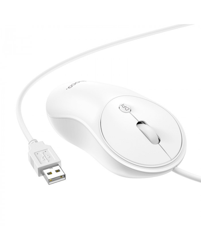 Ενσύρματο Ποντίκι Hoco GM13 Esteem 1600 DPI 3 Πλήκτρων Λευκό