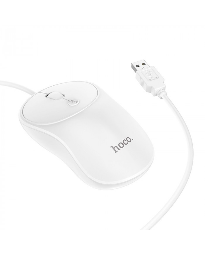Ενσύρματο Ποντίκι Hoco GM13 Esteem 1600 DPI 3 Πλήκτρων Λευκό