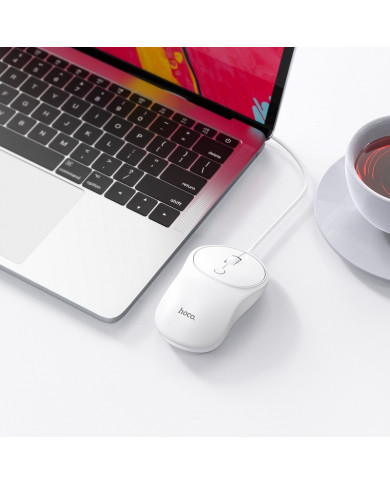 Ενσύρματο Ποντίκι Hoco GM13 Esteem 1600 DPI 3 Πλήκτρων Λευκό