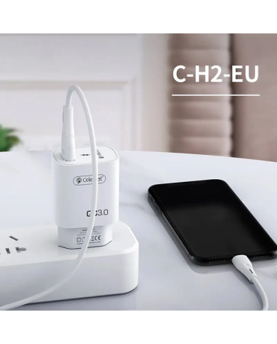 CELEBRAT φορτιστής τοίχου , USB QC3.0, 18W, λευκός CELEBRAT φορτιστής τοίχου , USB QC3.0, 18W, λευκός